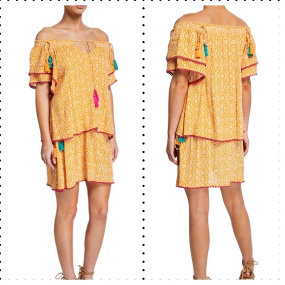 NWT Tessora - Talia Off-Shoulder Tiered Mini Dress S - Picture 4 of 9